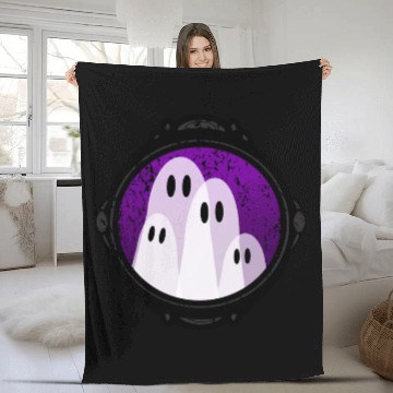 Discover Halloween Ghost Family design Fleece Blankets