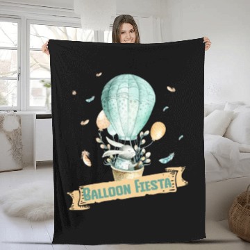 Discover Albuquerque International Balloon Fiesta Skyline Fleece Blankets