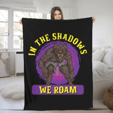 Discover Funny Horror Werewolf Lycanthropy Full Moon Shapes Fleece Blankets
