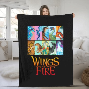 Discover Vintage Wings Of Fire All Together Fleece Blankets
