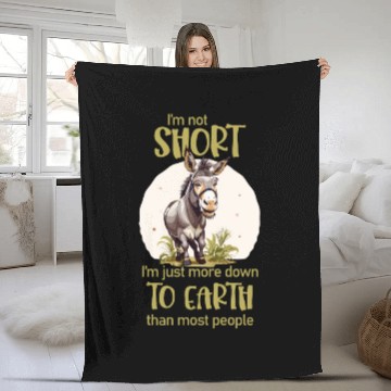 Discover I'm not short. - Donkey lovers Fleece Blankets