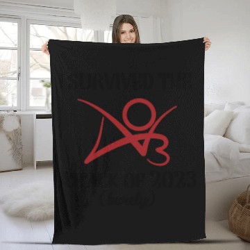 Discover I Survived The AO3 Attack of 2023 barely Fleece Blankets