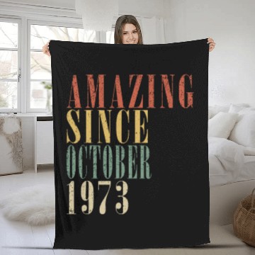 Discover october 1973 Anniversary october 1973 october Fleece Blankets