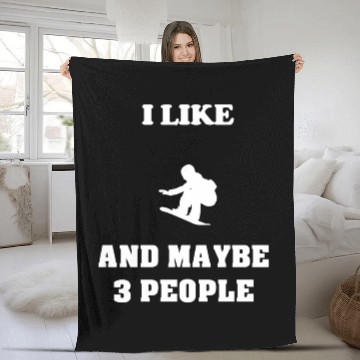 Discover Snowboard Skiing Fleece Blankets