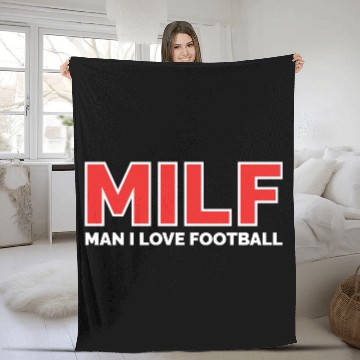 Discover Man I Love Football Fleece Blankets