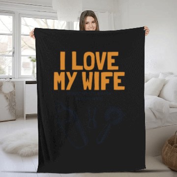 Discover I Love My Wife Bartender Mixologist Barmaid Fleece Blankets