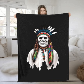 Discover Native American Chindi (ghost or spirit) Fleece Blankets