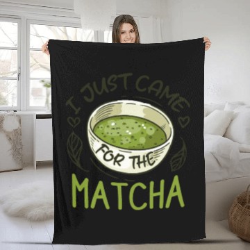 Discover Green Tea Lover Japanese Matcha Latte Drink Matcha Fleece Blankets