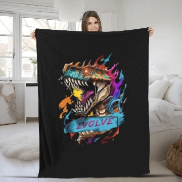 Discover Roaring Evolution Fleece Blankets