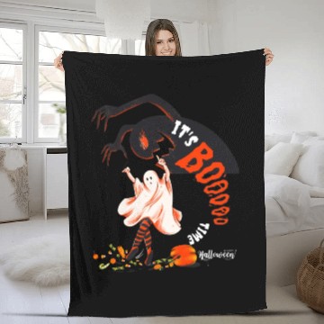 Discover Halloween Ghost girl spook fall boo Fleece Blankets