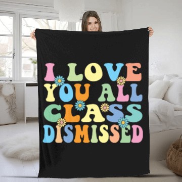 Discover Retro I Love You All Class Dismissed Groovy Fleece Blankets