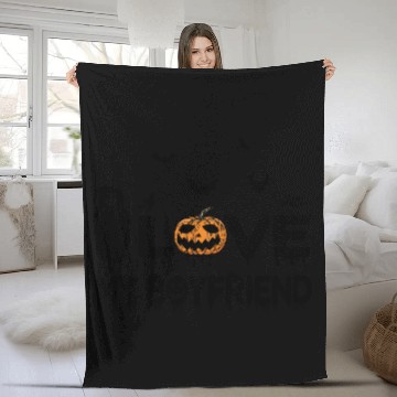 Discover I Love My boyfriend Halloween lovers Fleece Blankets