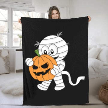Discover Boo with pumpkin Fleece Blankets - Funny Halloween