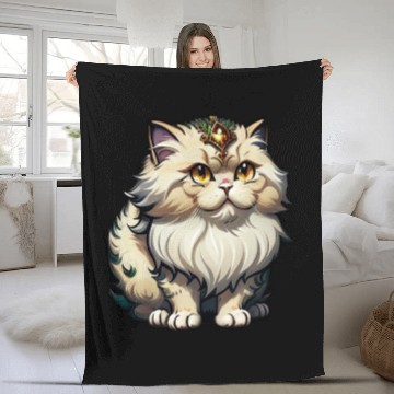Discover The Prince of Persian cat Fleece Blankets