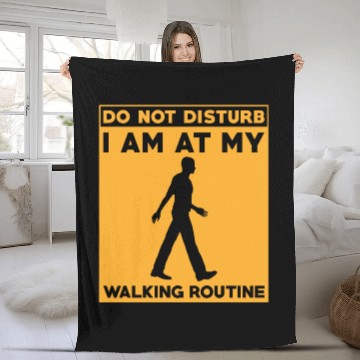 Discover Walking Routine Fitness Design - Do Not Disturb Fleece Blankets