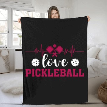 Discover I Love Pickleball Funny Pickle Ball Fleece Blankets for Player