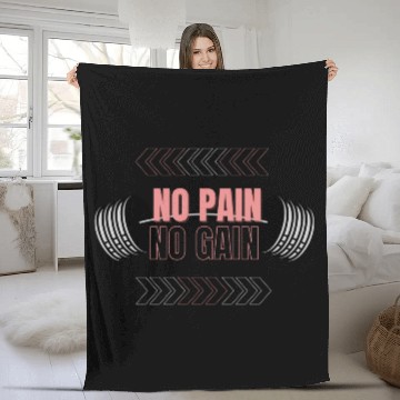 Discover No Pain No Gain Femme by Pandido Fleece Blankets