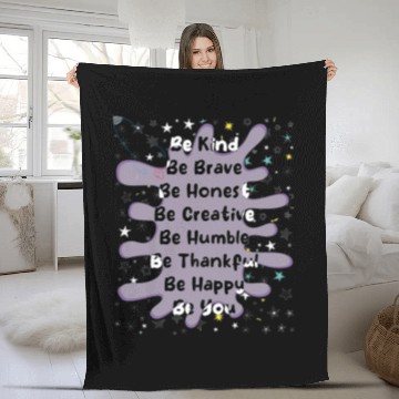 Discover be kind be brave be honest be creative be humbl Fleece Blankets