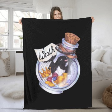 Discover Potion magpie bird coins money treasure wealth Fleece Blankets