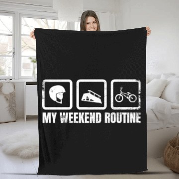 Discover My Weekend Routine Fleece Blankets
