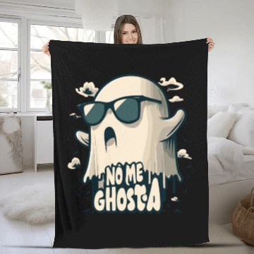 Discover No Me Ghosta Funny Mexican pun Halloween Ghost men Fleece Blankets