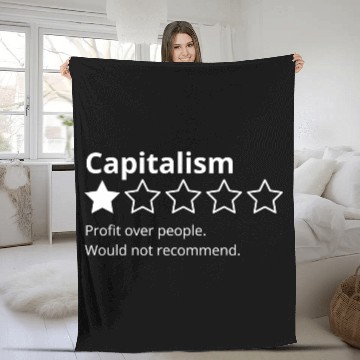 Discover Capitalism Review Fleece Blankets