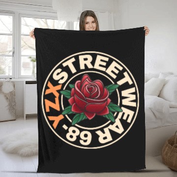 Discover Streetwear red rose Fleece Blankets