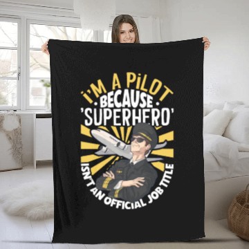 Discover Pilot Aviation Airplane Airline Future Pilots Fleece Blankets