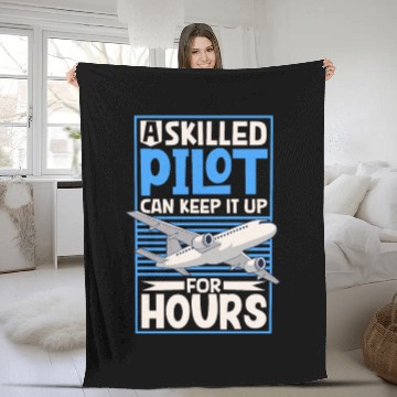 Discover Pilot Aviation Airplane Airline Future Pilots Fleece Blankets