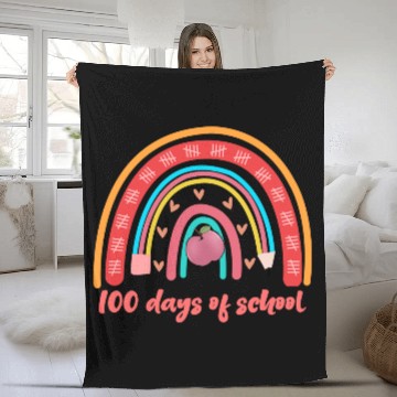 Discover 100 days of school Fleece Blankets