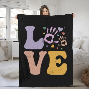 Discover Daycare Teacher Daycare Provider Childcare LOVE Fleece Blankets