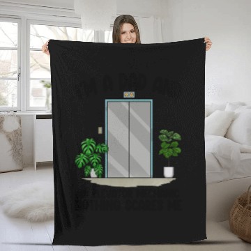 Discover I'm A Dad And An Elevator Mechanic Nothing Scares Fleece Blankets