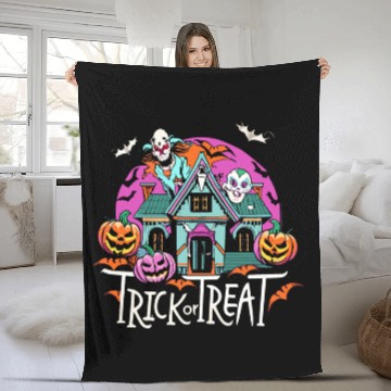 Discover Halloween Clown Fleece Blankets
