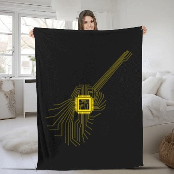Discover Guitar Music Computer Guitarist Fleece Blankets