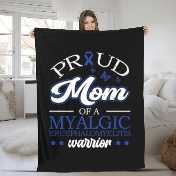 Discover Proud Mama Of A Myalgic Encephalomyelitis Warrior Fleece Blankets