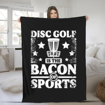 Discover Disc Golf is the bacon of sport Fleece Blankets