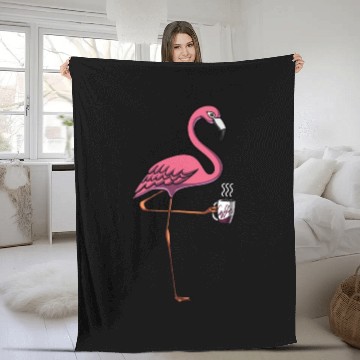 Discover Flamingo Bird Coffee Lover Fleece Blankets