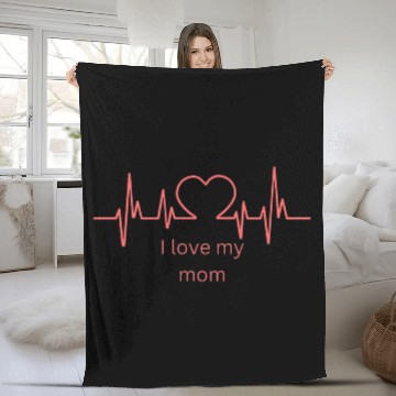 Discover I love my mom Fleece Blankets