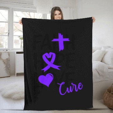 Discover Faith Hope Love Cure Cancer Fleece Blankets