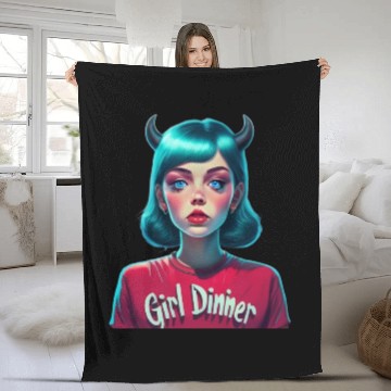 Discover Astarion girl dinner Fleece Blankets