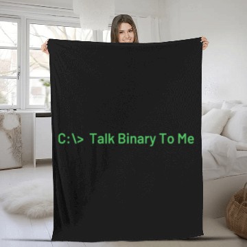 Discover Talk Binary To Me Funny Coder Programmer Fleece Blankets