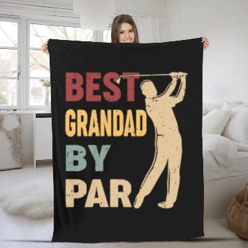 Discover Best Grandad By Par Funny Golf Vintage Fleece Blankets