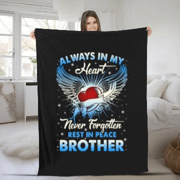 Discover Always In My Heart Never Forgetten Rest In Peace Fleece Blankets