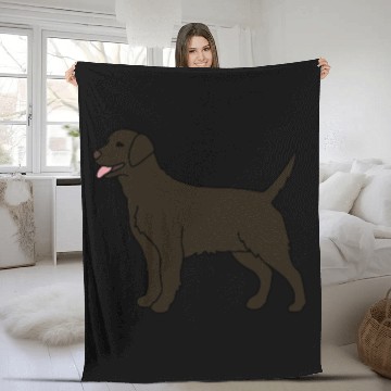 Discover Chocolate Labrador Gift For Dog Lover Fleece Blankets