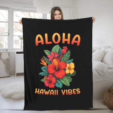 Discover Hawaii's Aloha Vibes and Hibiscus Magic Hawaii Fleece Blankets