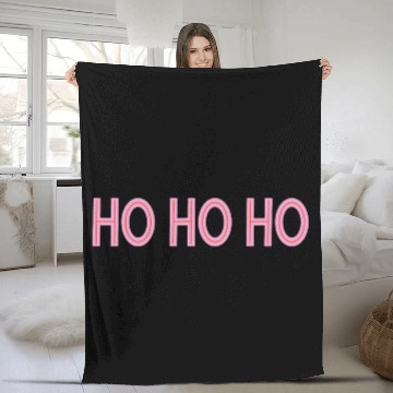 Discover Ho Ho Ho Pink Christmas Fleece Blankets