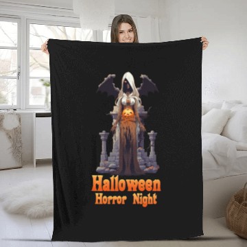 Discover Halloween Horror Night Fleece Blankets