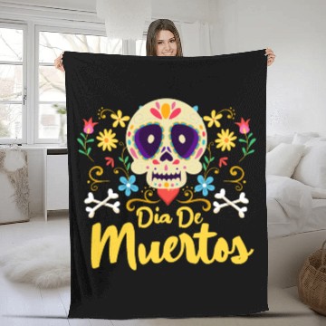 Discover Dia De Muertos Mexican Fleece Blankets