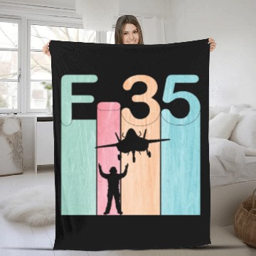 Discover F35 Vintage Air Force Fighter Jets Fleece Blankets