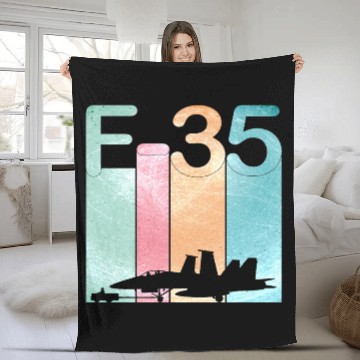 Discover F35 Vintage Air Force Fighter Jets Fleece Blankets